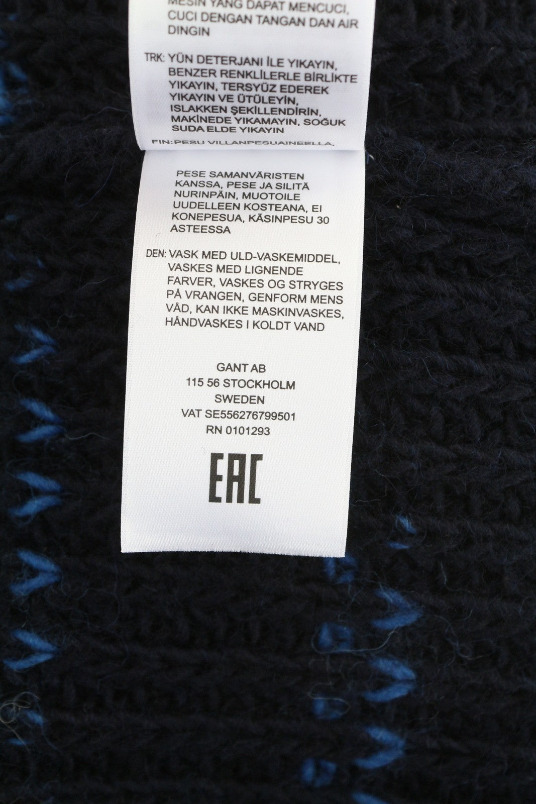 GANT Multi Color Turtle Women Jumper S Blue Pattern Wool Knit