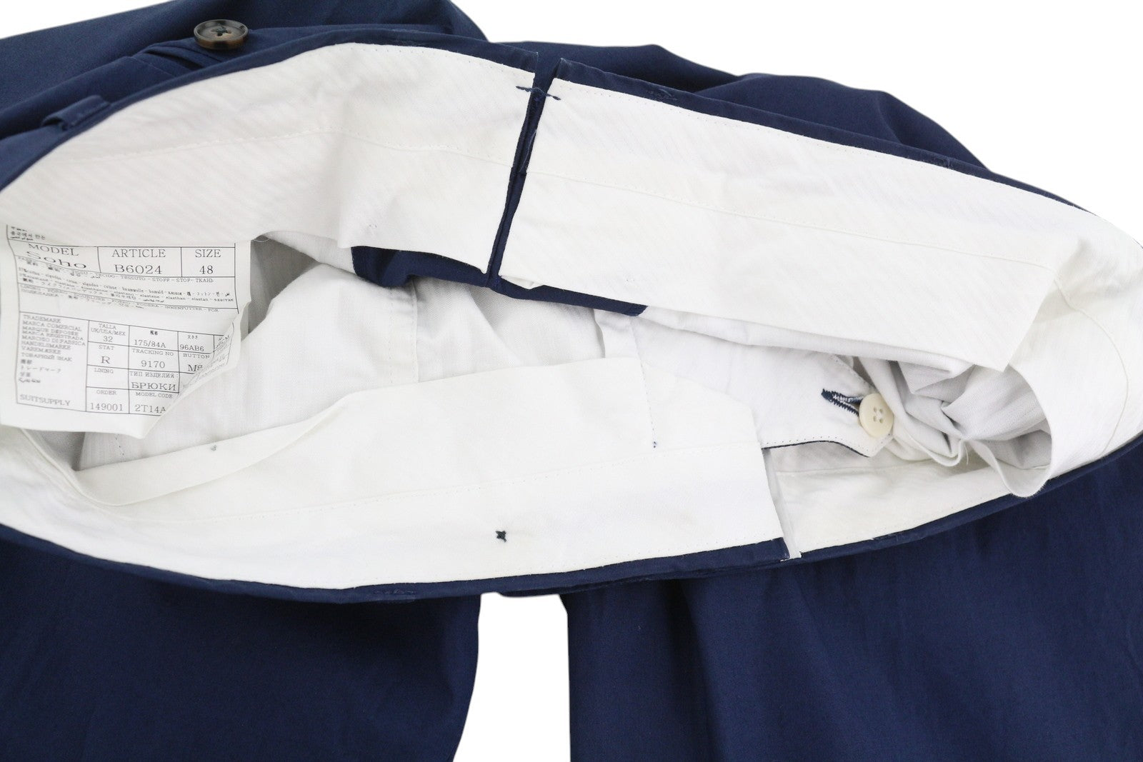 SUITSUPPLY Havana Patch Unconstructed UL Soho Men Suit UK40R / W32 Blue