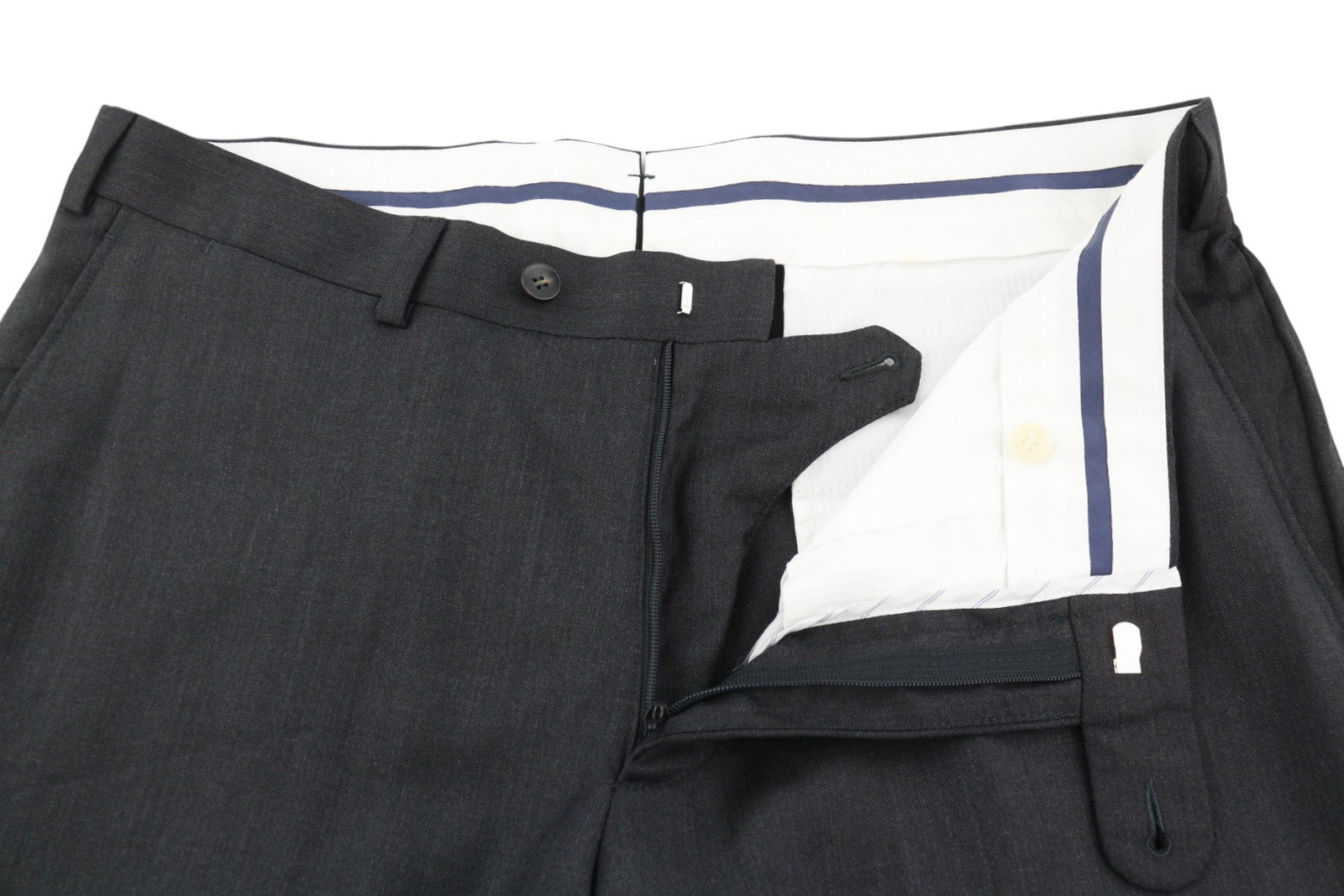 SUITSUPPLY Napoli Single Breasted Men Suit UK42R Dark Grey Wool 2 Pieces