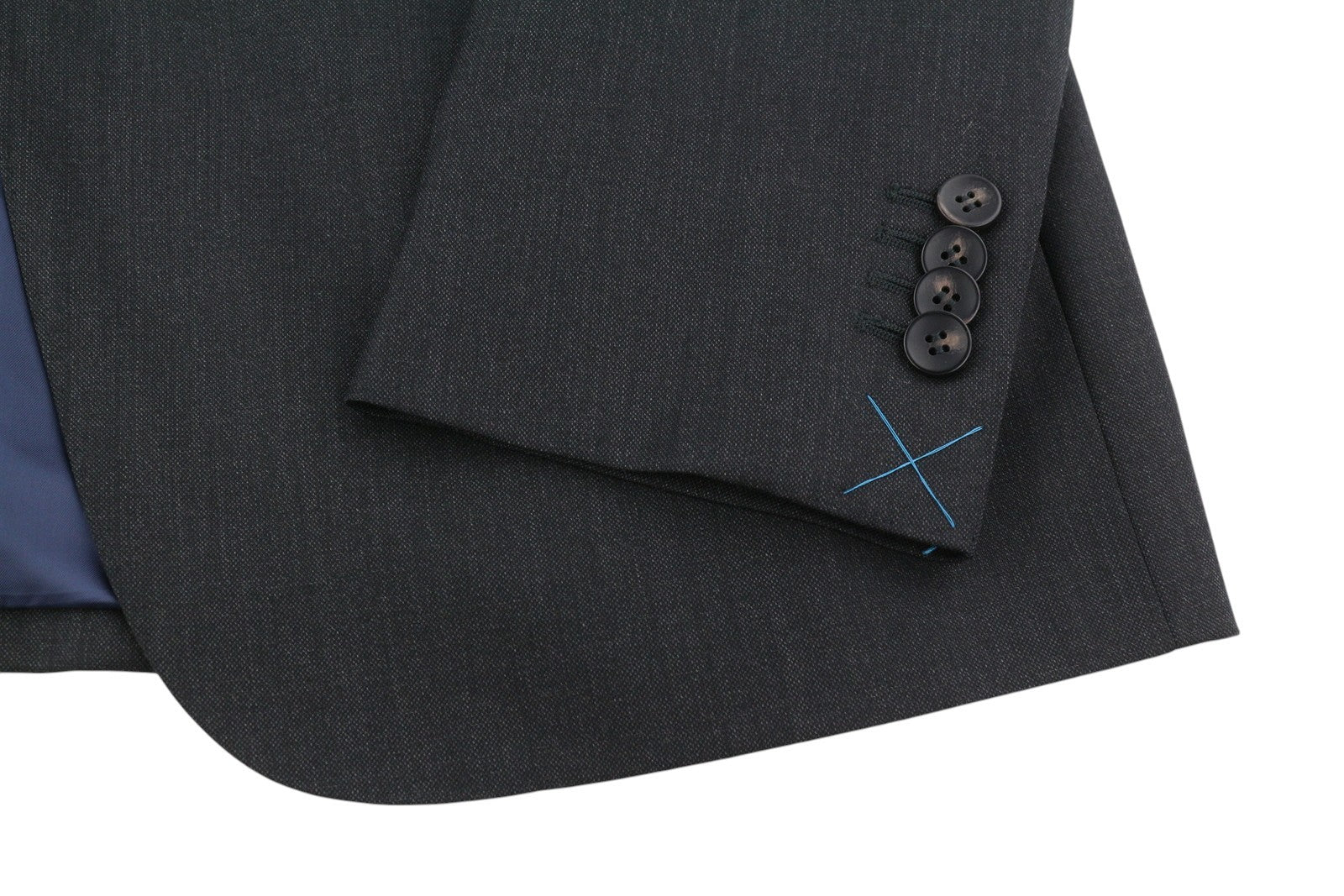 SUITSUPPLY Napoli Single Breasted Men Suit UK42R Dark Grey Wool 2 Pieces