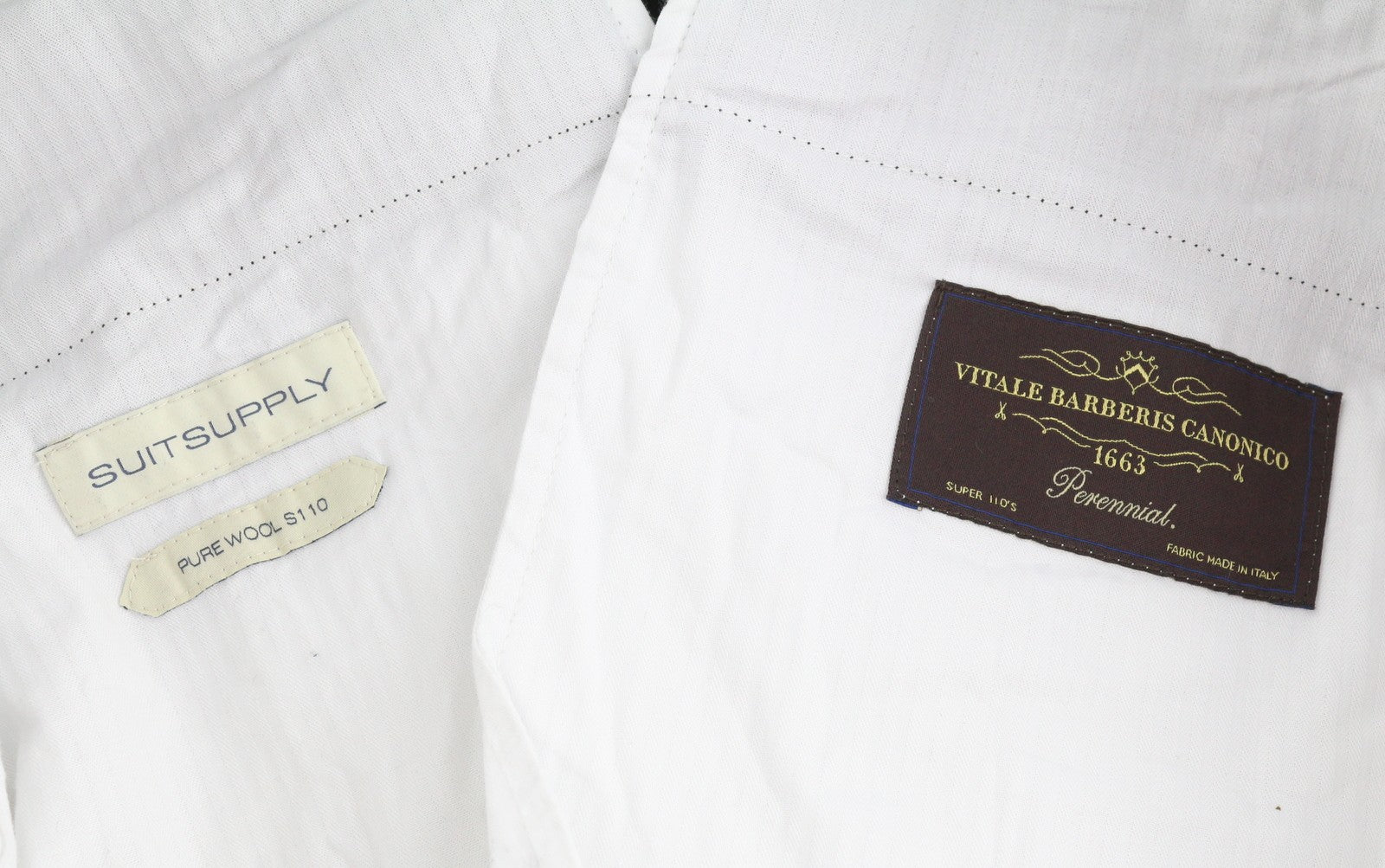 SUITSUPPLY La Spalla Men Suit UK42R / W34 Black Wool Peak 2 Pieces