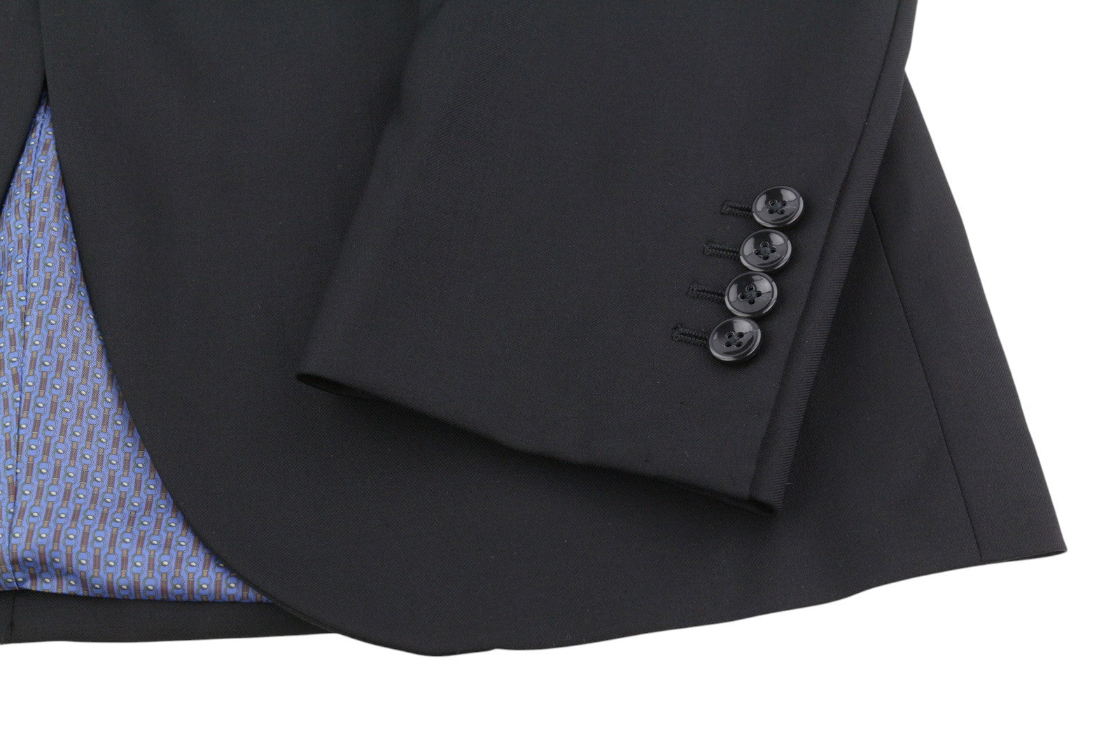 SUITSUPPLY La Spalla Men Suit UK42R / W34 Black Wool Peak 2 Pieces