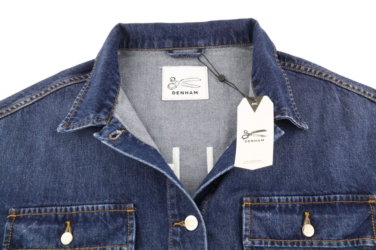 DENHAM Century Trucker Women Jacket M Blue Denim Washed Oversized