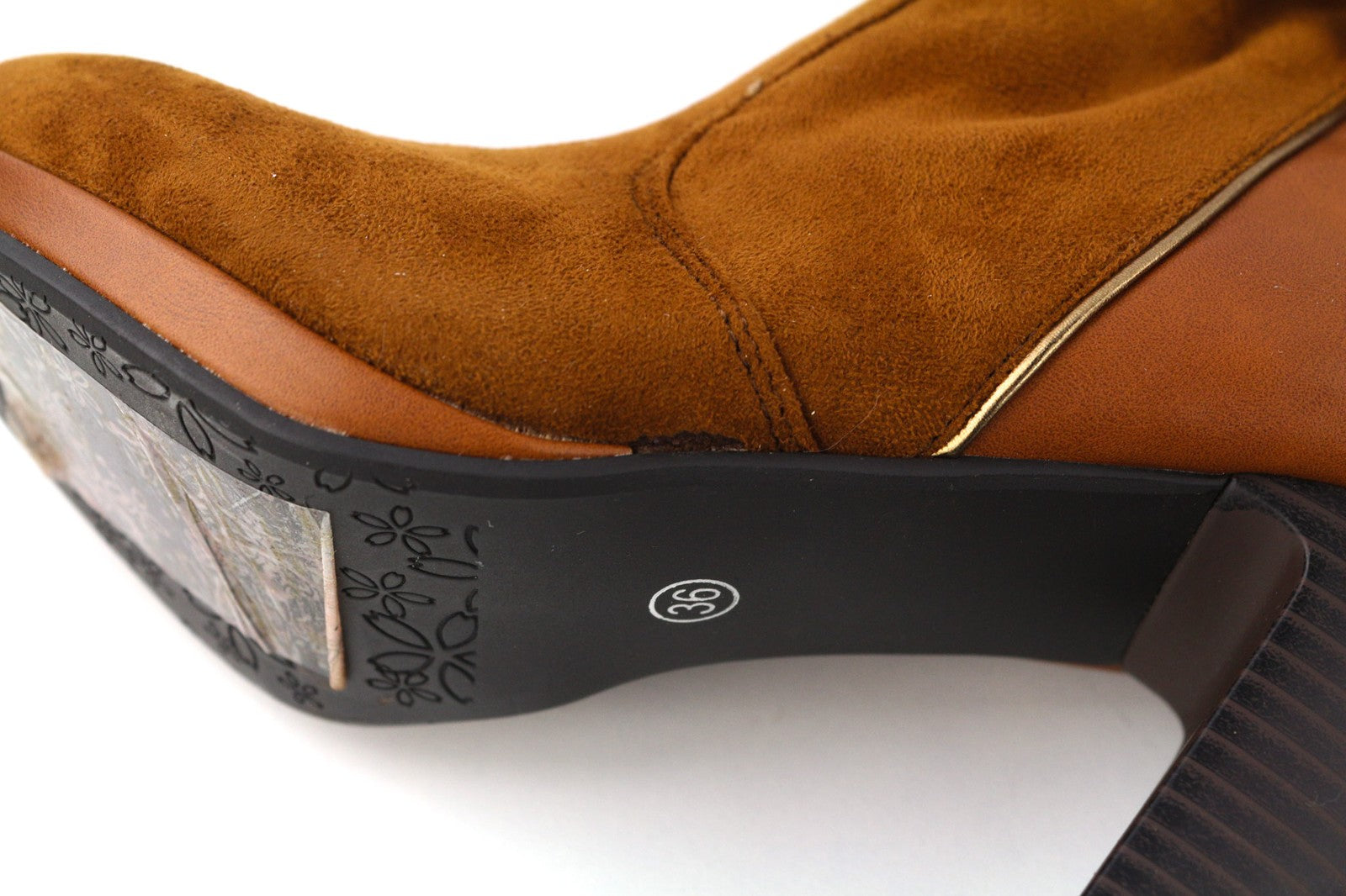 JACQUELINE RIU Women's EU36 Brown Long Heeled Shoes Autumn Winter Spring Wear