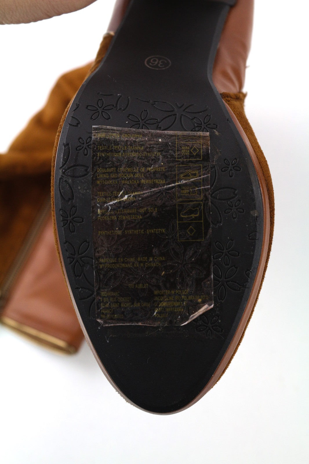 JACQUELINE RIU Women's EU36 Brown Long Heeled Shoes Autumn Winter Spring Wear