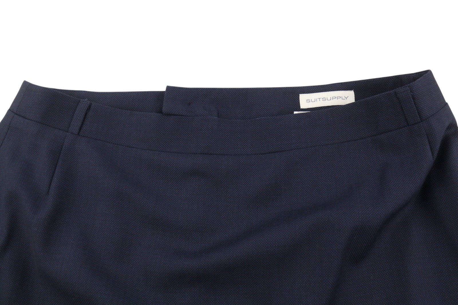SUITSUPPLY Women Skirt W32 Dark Blue Wool Pattern Lined Pencil
