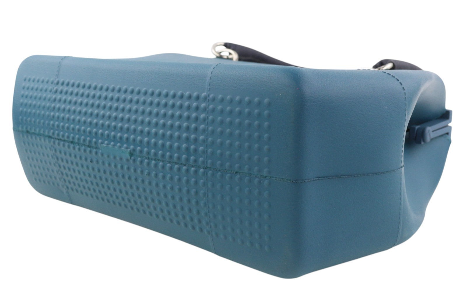 O BAG Doc Women Bag OS Blue Double Handle Kiss Lock Doctor Bag