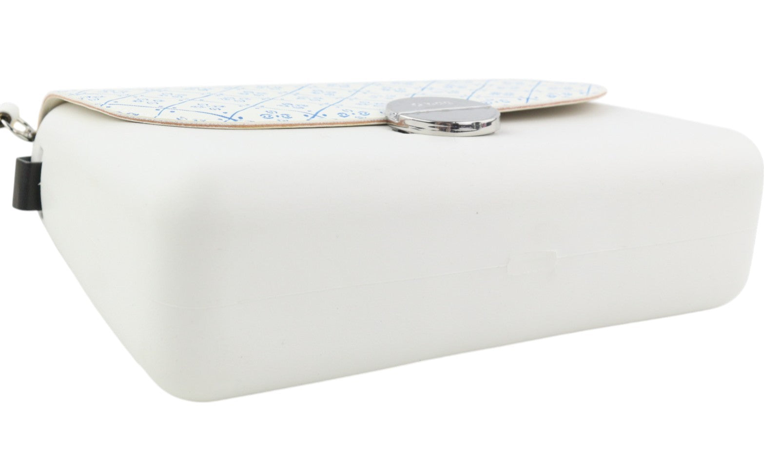 O BAG Glam Women Bag OS White Pattern Adjustable Strap Clasp Crossbody