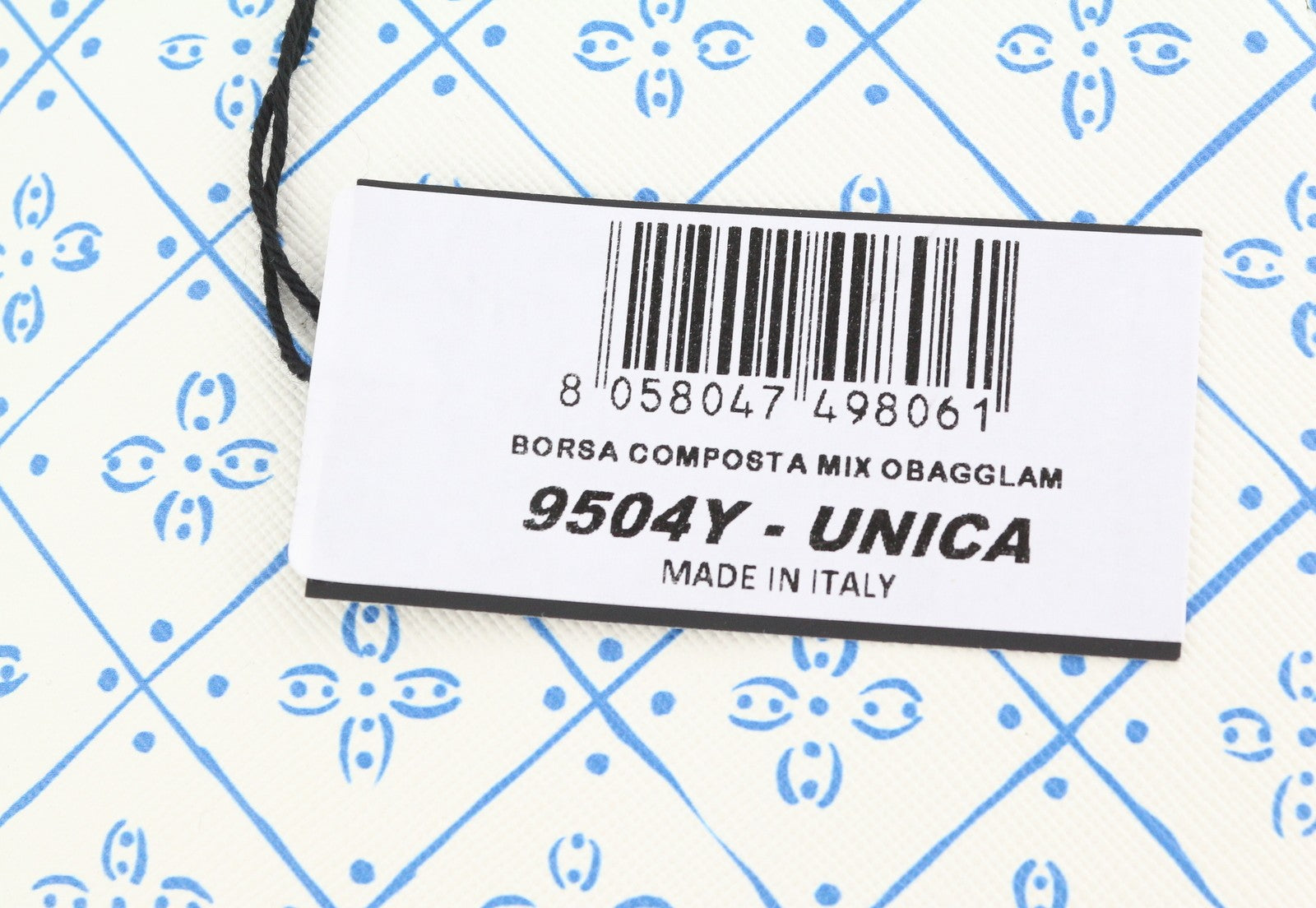 O BAG Glam Women Bag OS White Pattern Adjustable Strap Clasp Crossbody