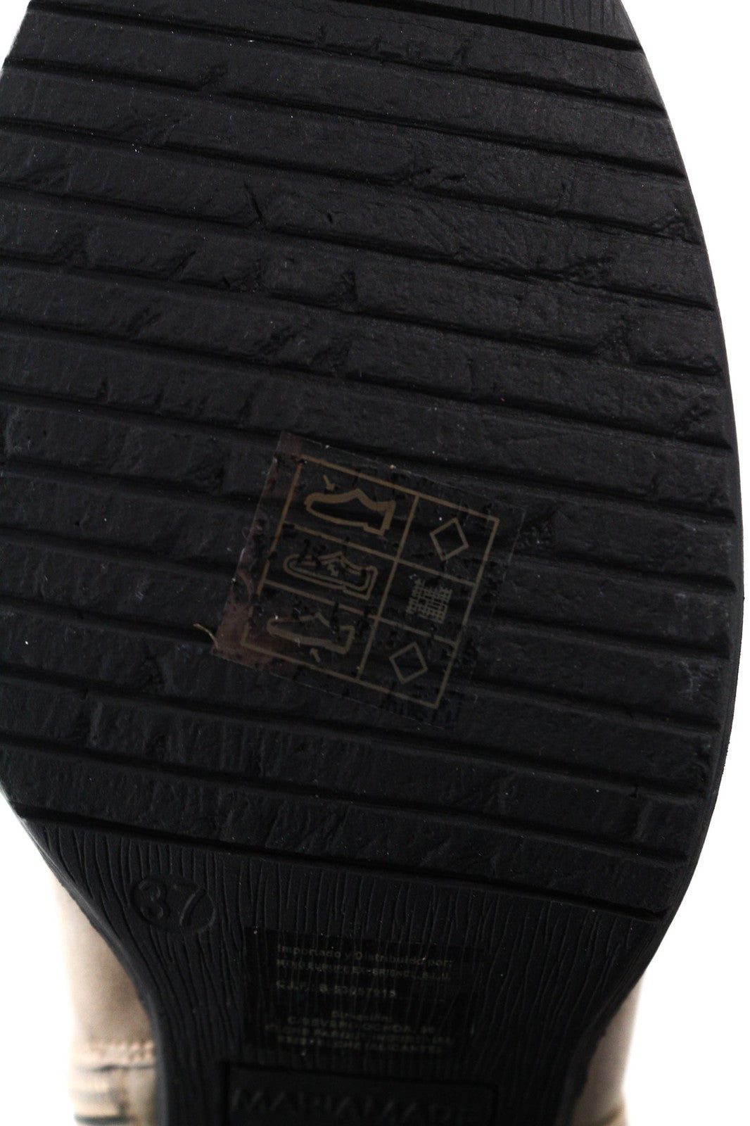 MARIA MARE Women's EU37 Brown Leather Look Zipped Heeled Boots Casual Style