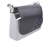 O BAG Glam Women Bag OS Grey Stars Handle Clasp Crossbody