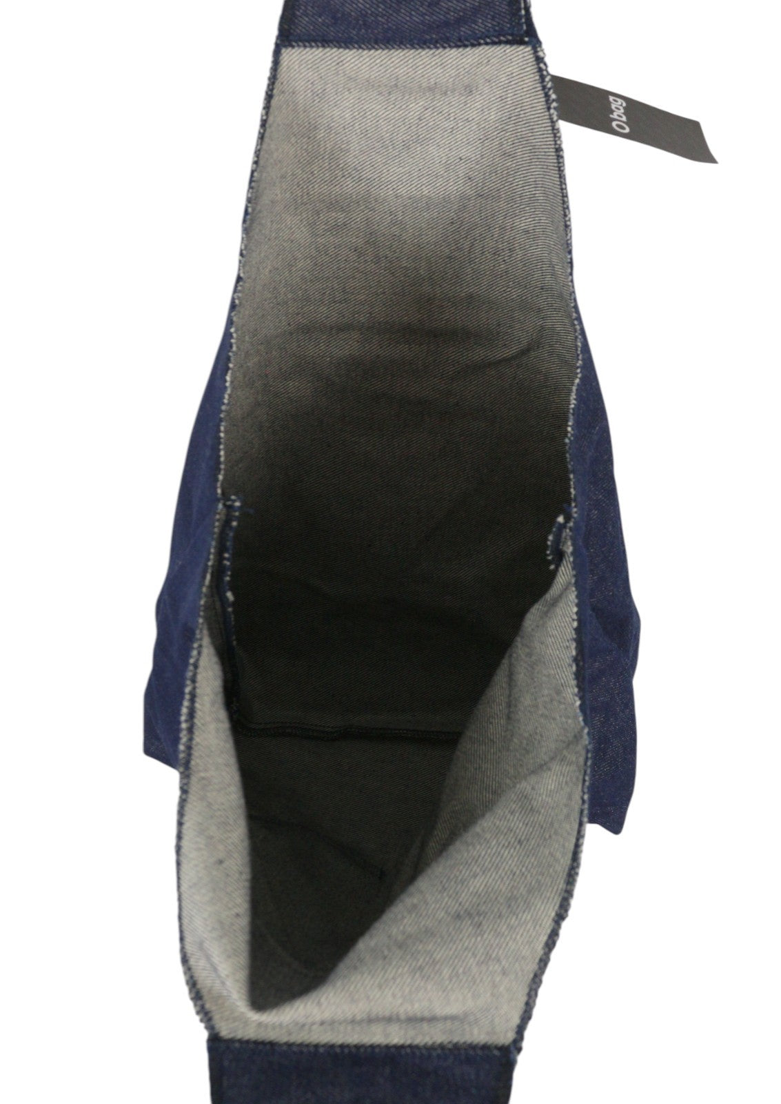 O BAG Rings Denim Women Bag OS Dark Blue Circular Handle Tote