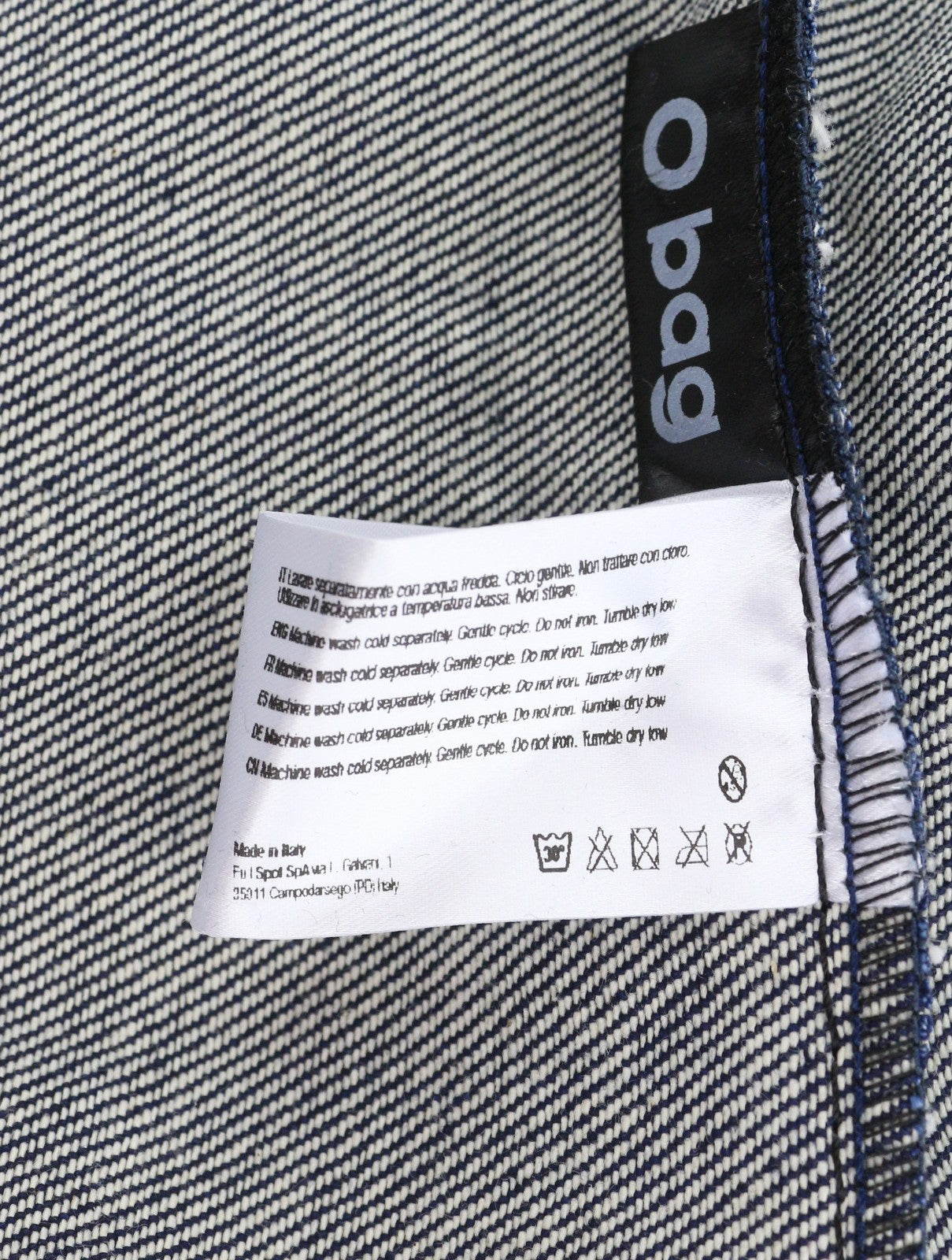 O BAG Rings Denim Women Bag OS Dark Blue Circular Handle Tote