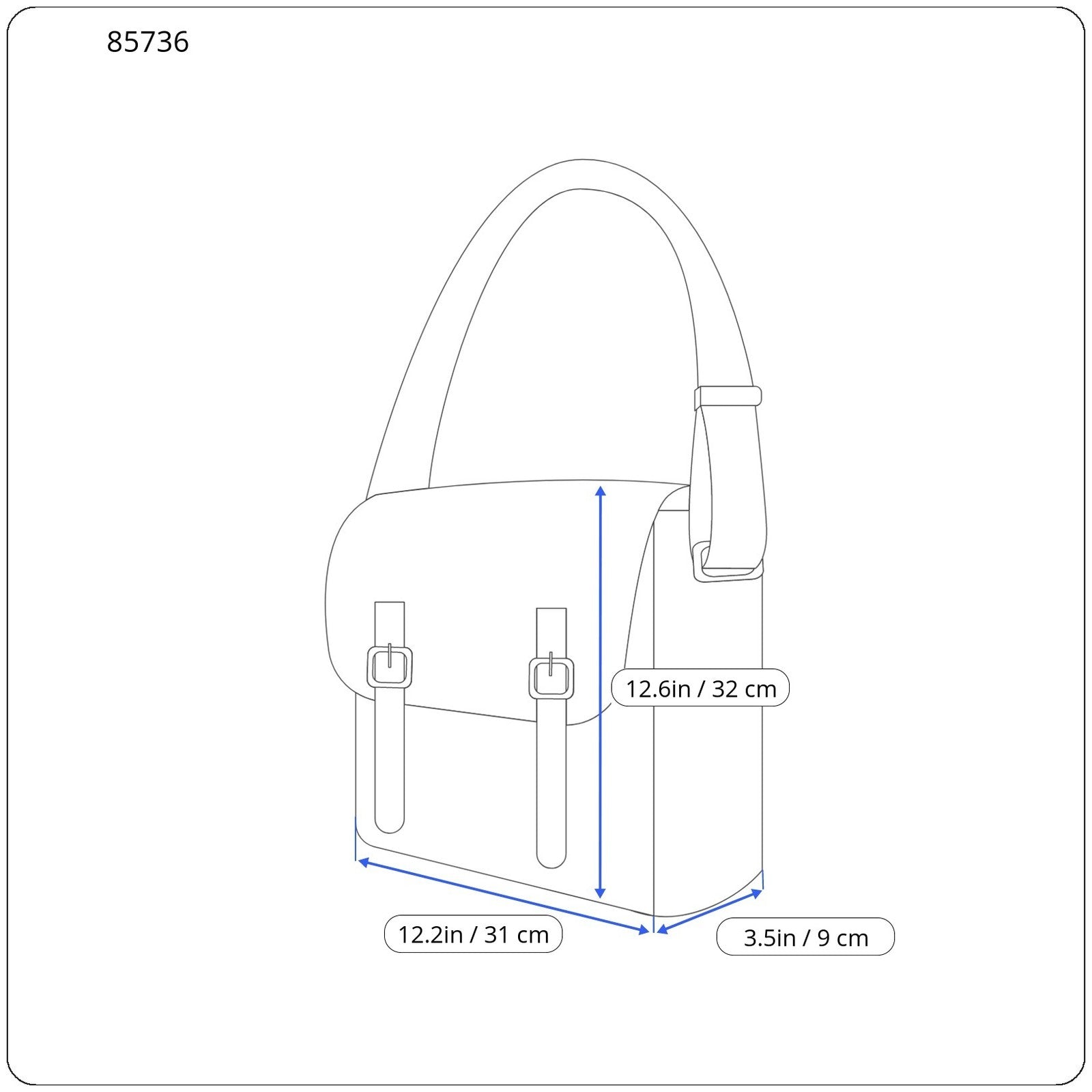 O BAG Moon Women Bag OS Blue Mint Quilted Handle Inner Bag