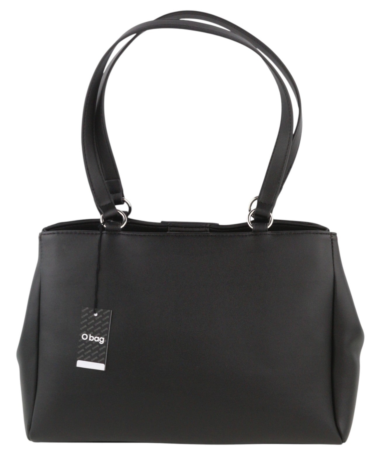 O BAG Vienna Women Bag OS Black Double Handles Clasp Lined Square