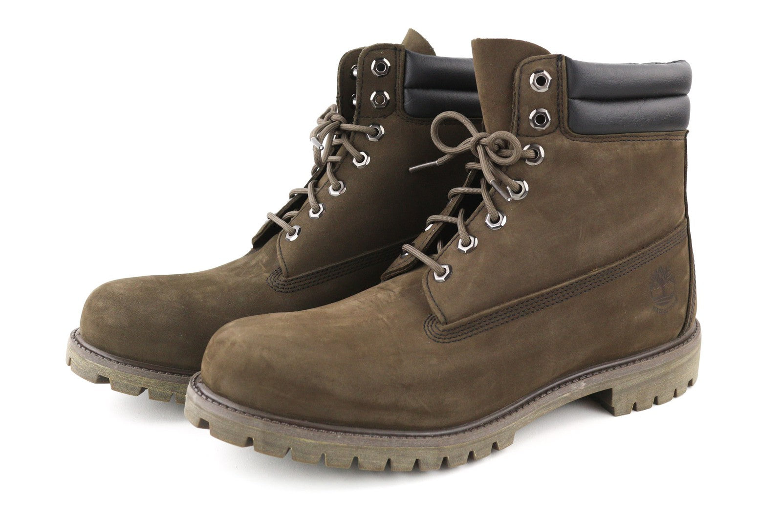 TIMBERLAND 73543-A3598 vyriški EU45.5/46 chaki spalvos odiniai laisvalaikio batai su aukštais logotipais 