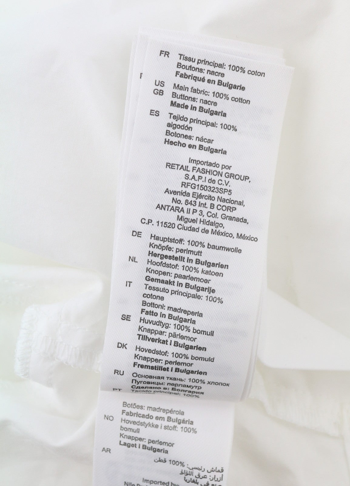 SANDRO Michelle Women Shirt 0 XS White Cropped Point Collar Long Sleeve RRP195