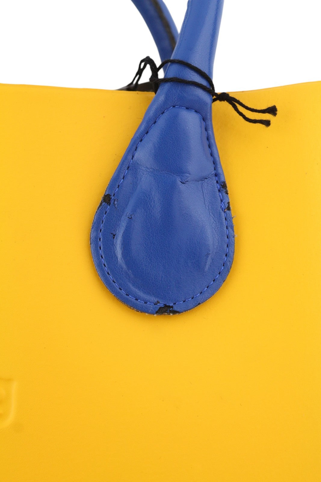 O BAG Mini Women Bag OS Yellow Blue Double Handles Zipper Square