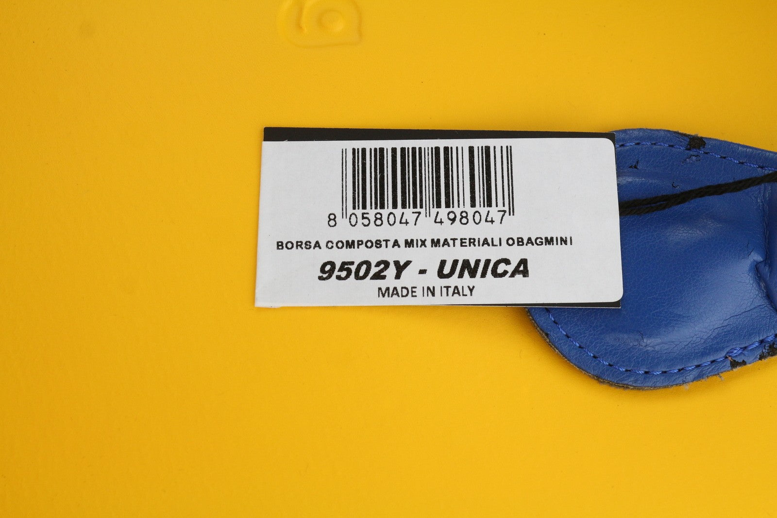 O BAG Mini Women Bag OS Yellow Blue Double Handles Zipper Square