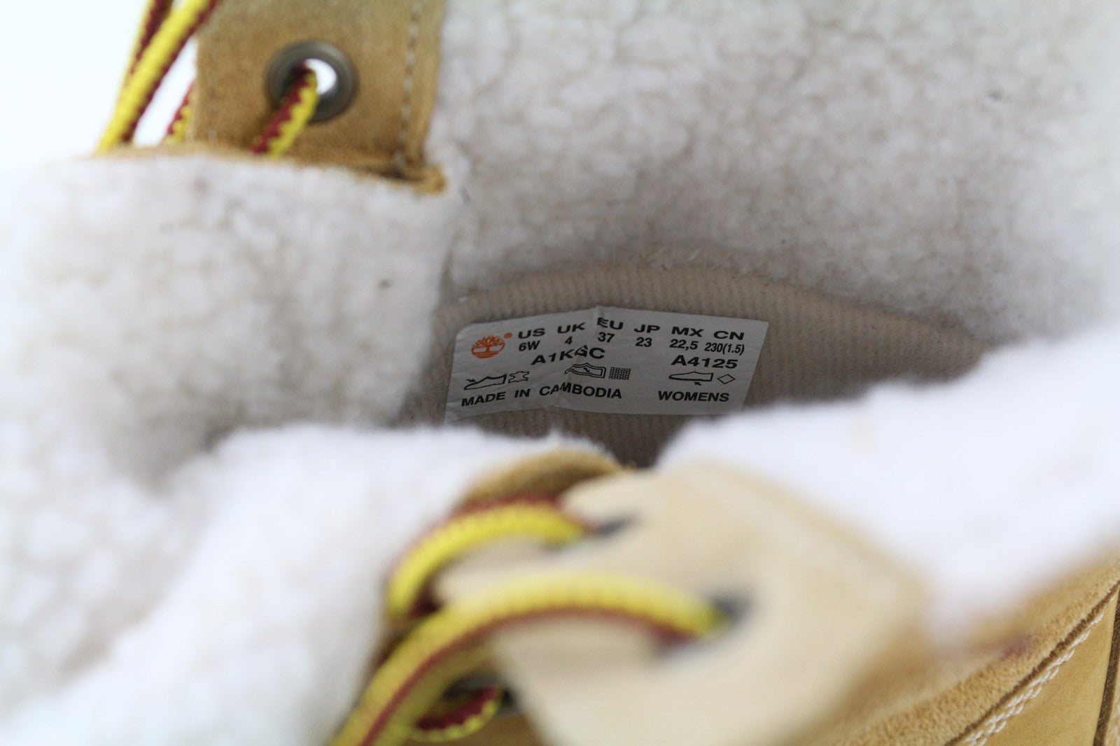 TIMBERLAND A1KGC-A4125 Women's EU37/37.5 Brown Genuine Leather Lace Up High-Top