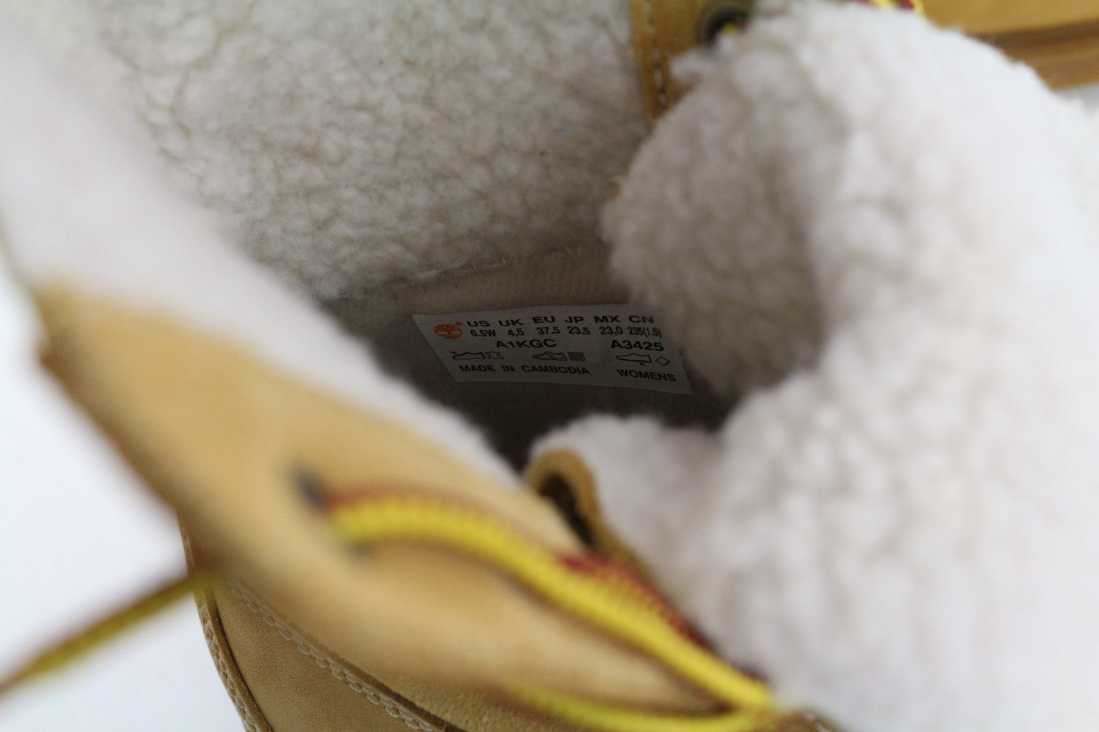 TIMBERLAND A1KGC-A4125 Women's EU37/37.5 Brown Genuine Leather Lace Up High-Top