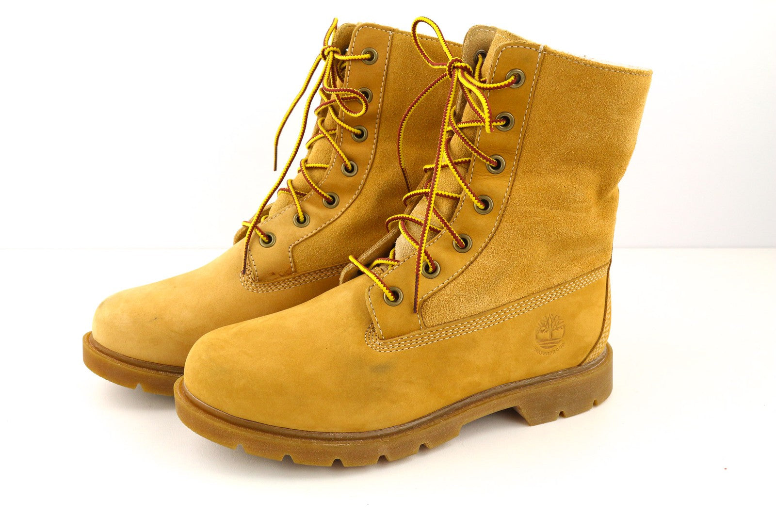 TIMBERLAND A1KGC-A4125 Women's EU37/37.5 Brown Genuine Leather Lace Up High-Top