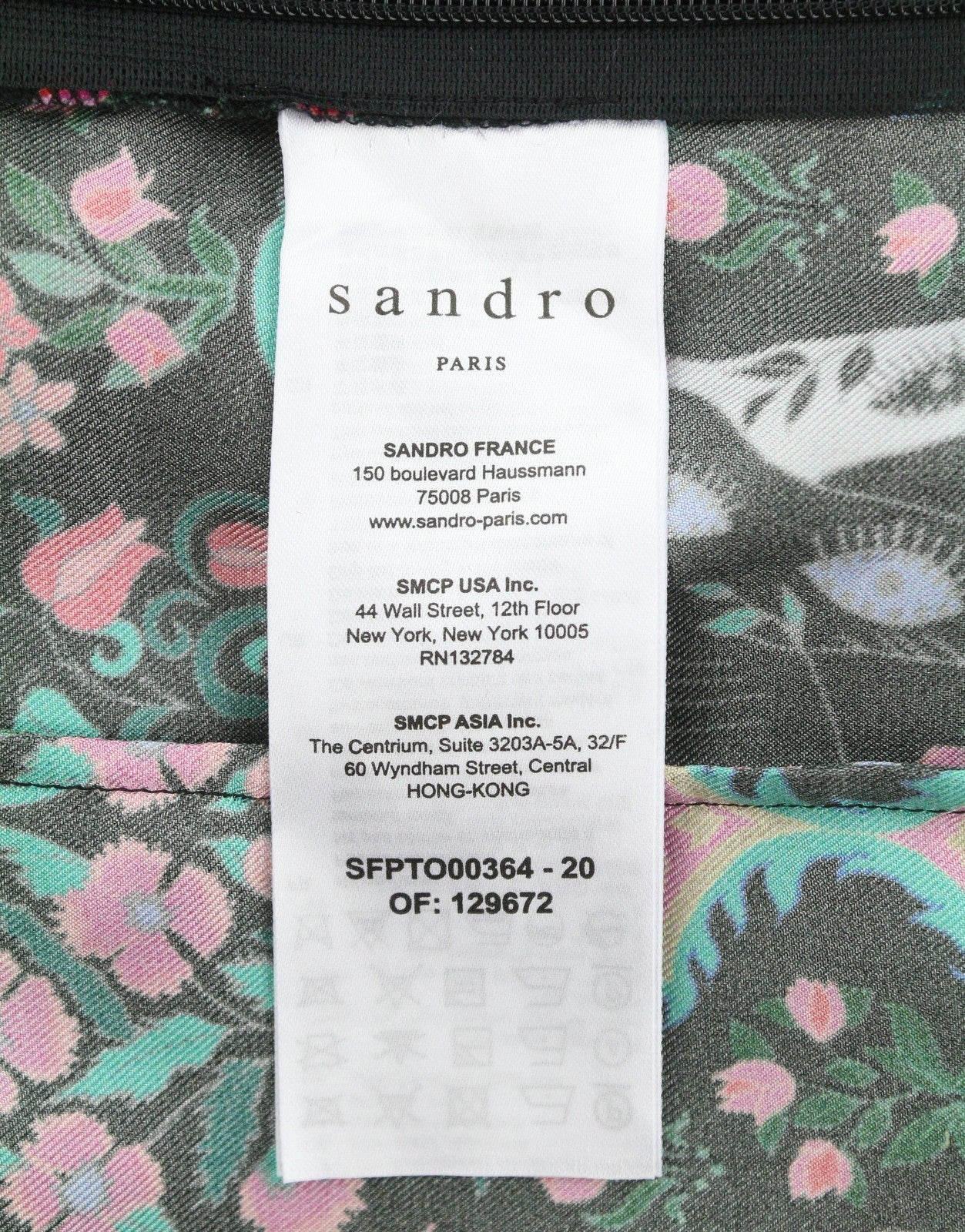 SANDRO Women Blouse 0 XS Colourful Silk Square Neckline Cropped Balloon Sleeve