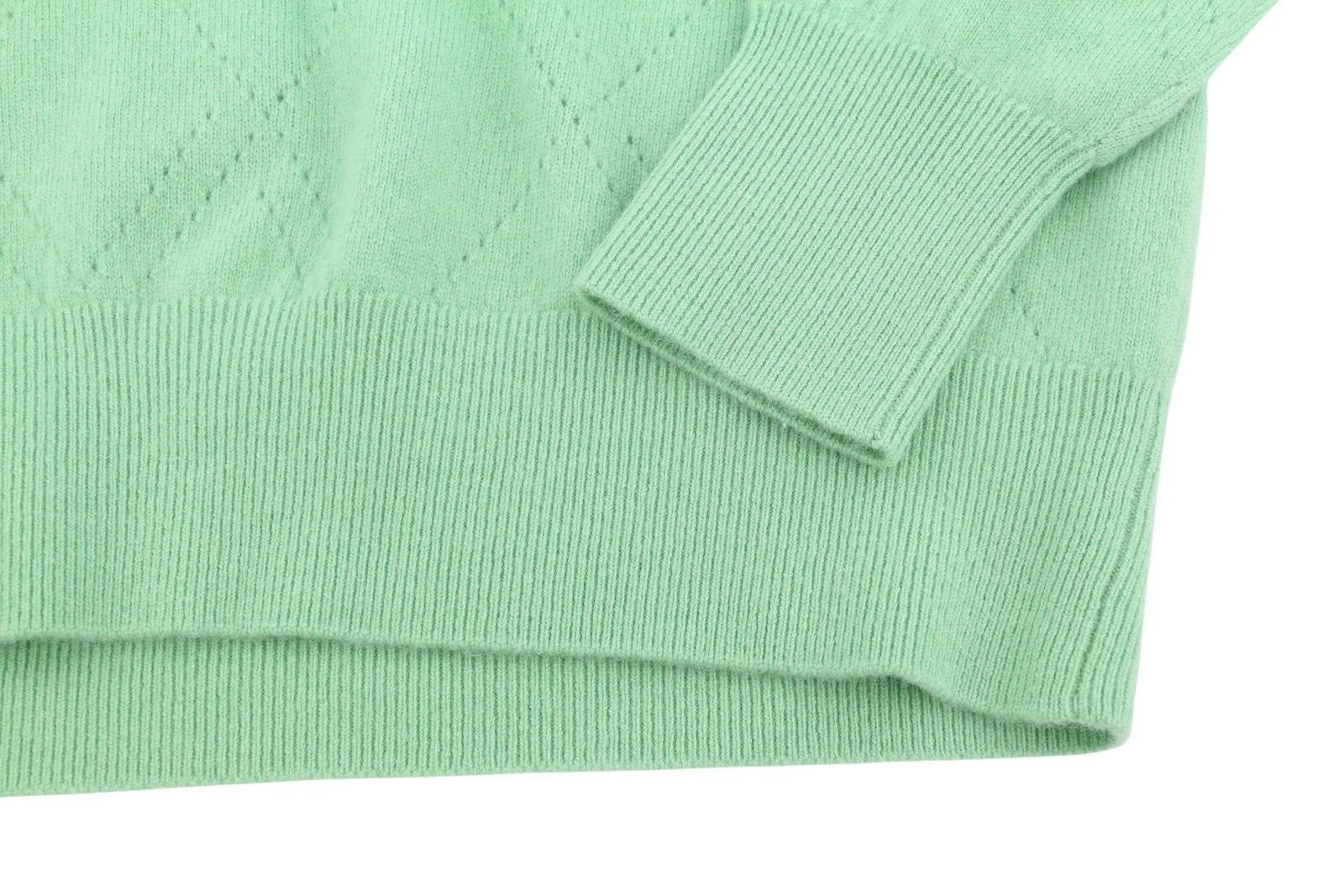 SANDRO Joseph Women Jumper 0 XS Green Wool Cashmere Knit Soft V-Neck RRP255