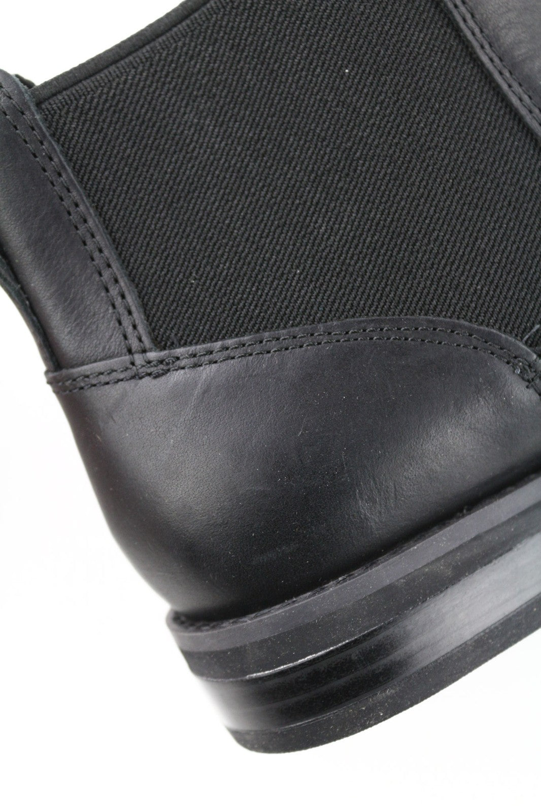 TIMBERLAND A1KHL Women's EU37.5 UK4.5 Black Leather Side Panel Boots Pull Tab