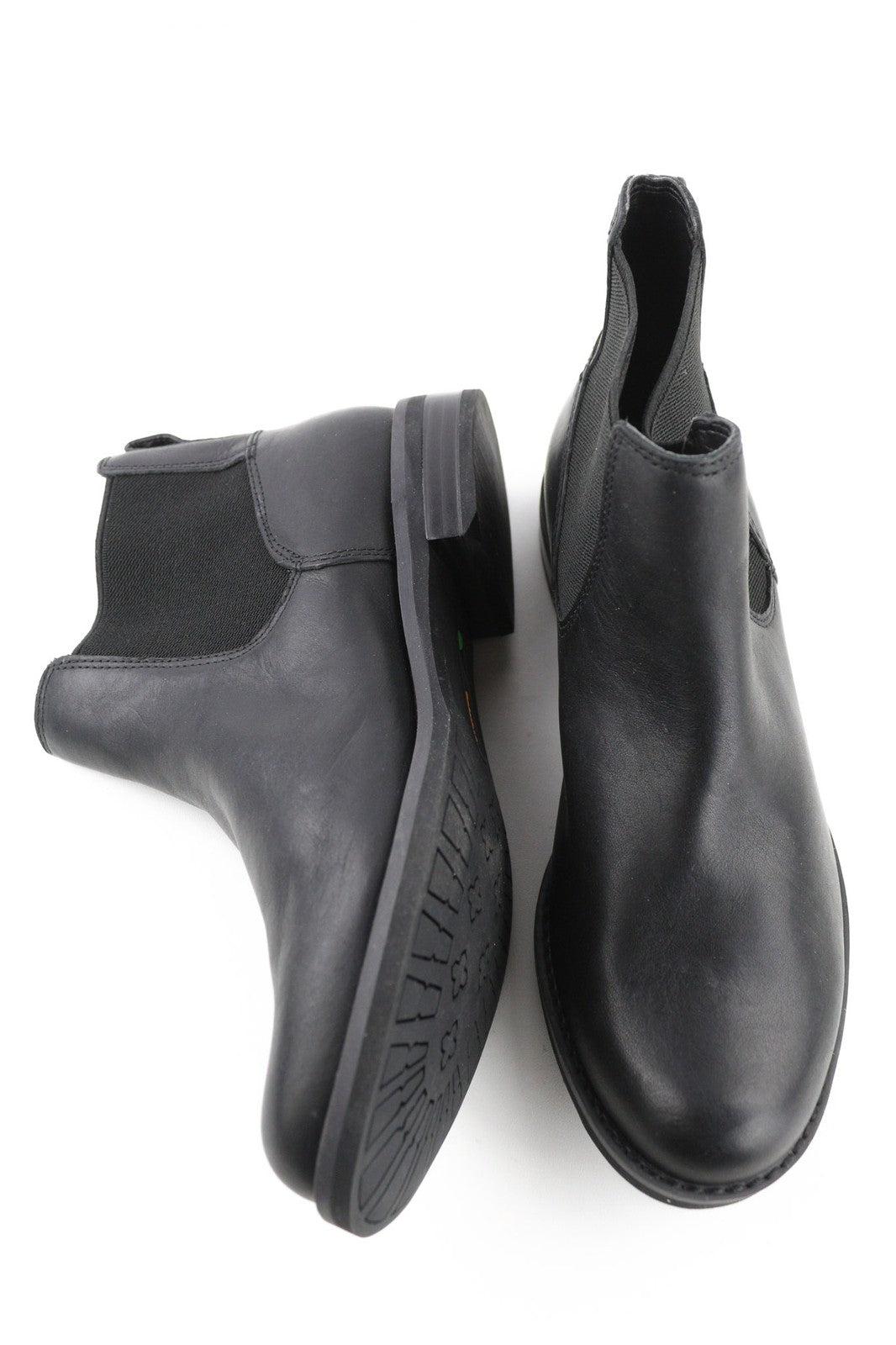 TIMBERLAND A1KHL Women's EU37.5 UK4.5 Black Leather Side Panel Boots Pull Tab