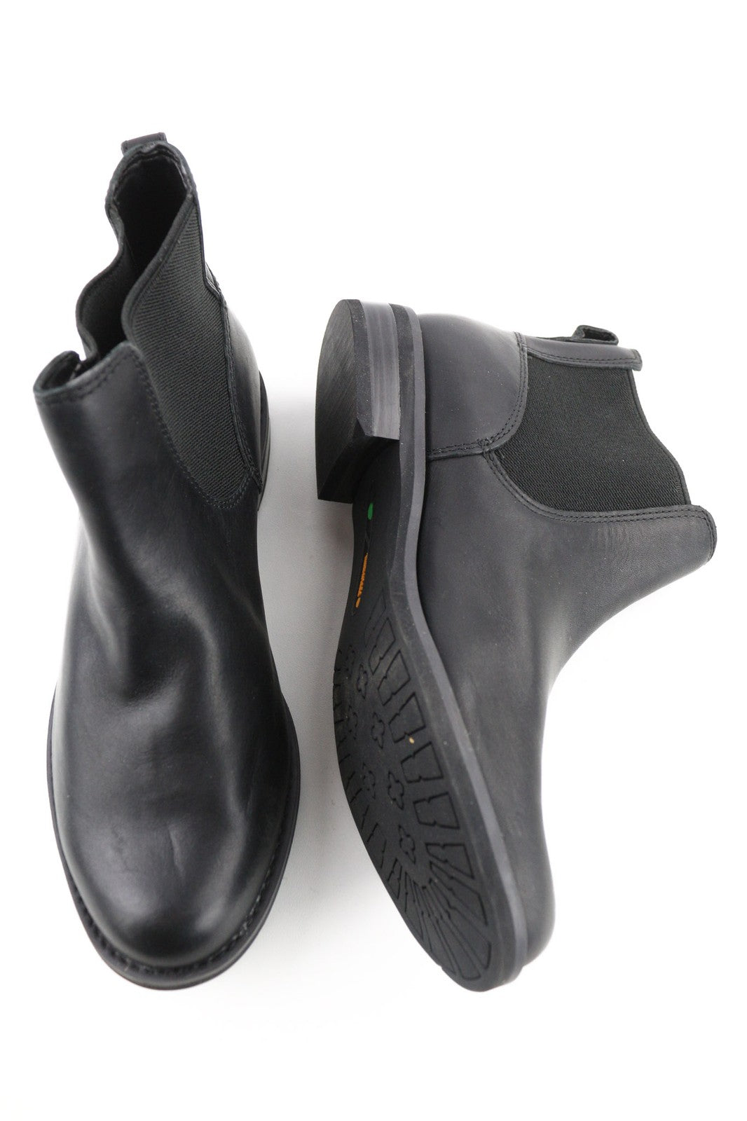 TIMBERLAND A1KHL Women's EU37.5 UK4.5 Black Leather Side Panel Boots Pull Tab