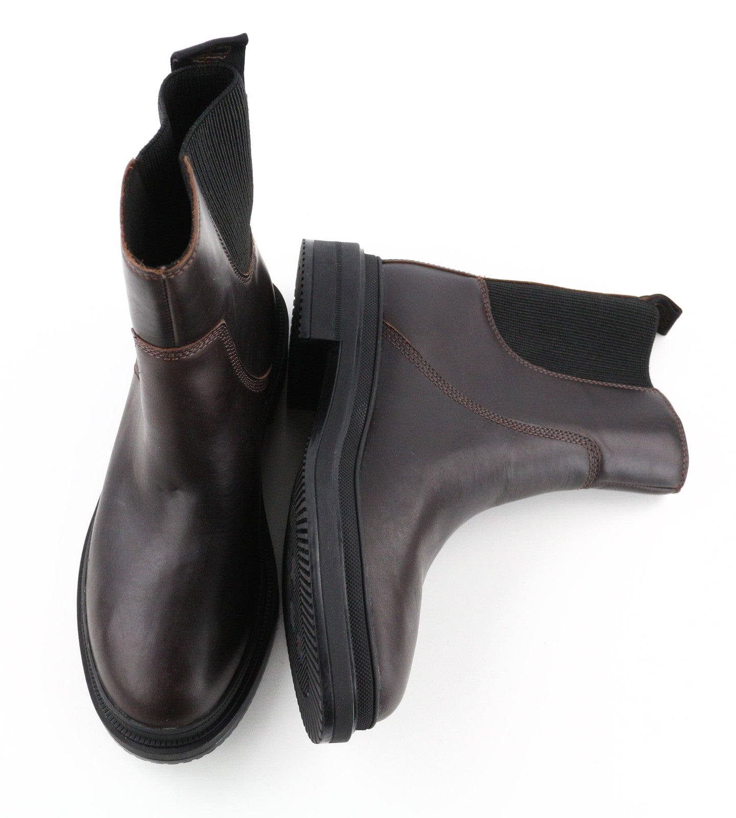 TIMBERLAND A2589 Women's EU37 UK4 Dark Leather ReBOTL Side Panel Boots Pull Tab