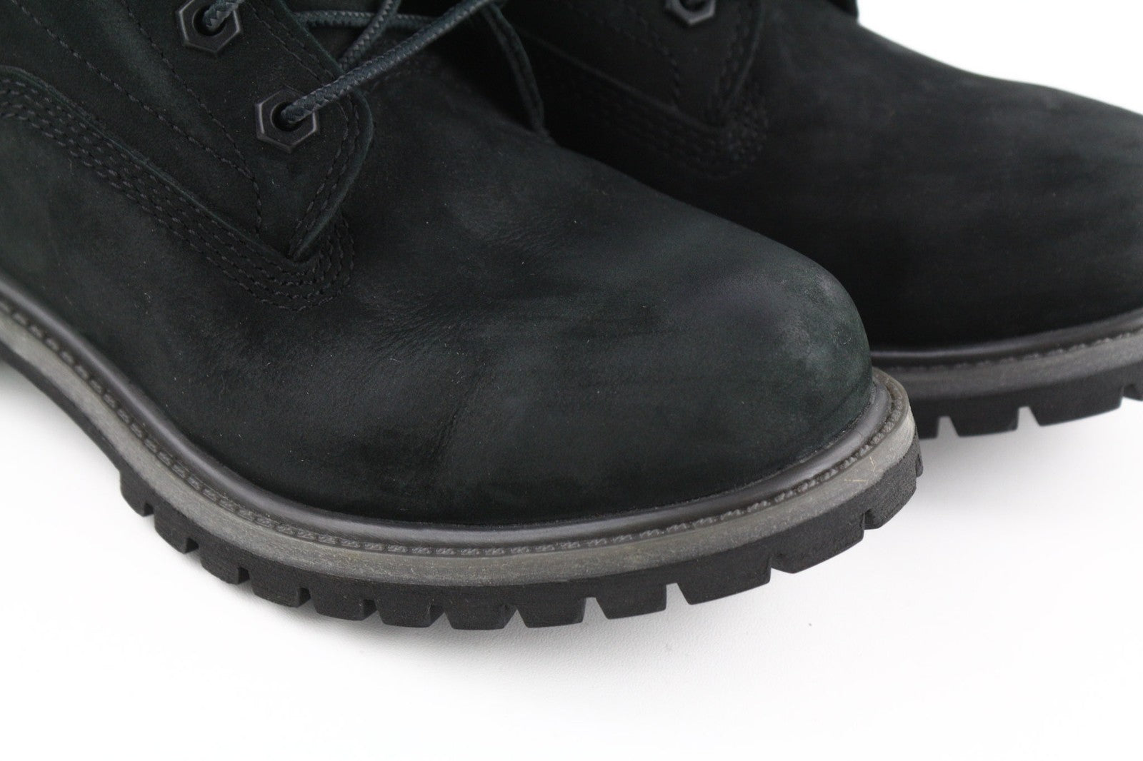 TIMBERLAND A17VM Women's EU38.5 UK5.5 Black Leather Lace Up Waterproof Boots