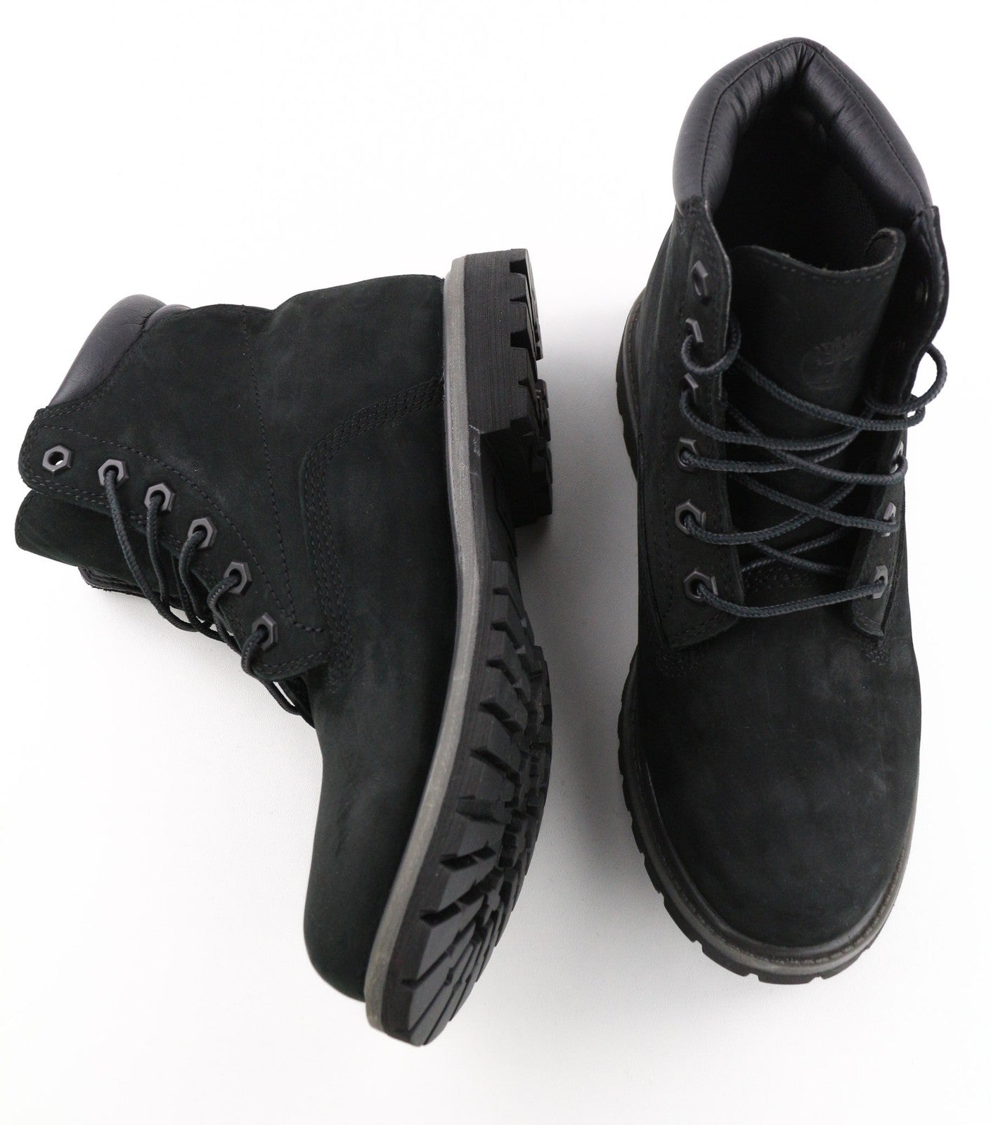 TIMBERLAND A17VM Women's EU38.5 UK5.5 Black Leather Lace Up Waterproof Boots