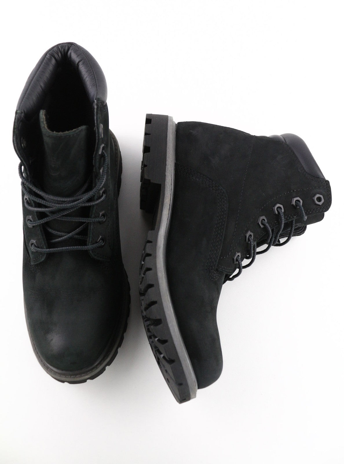 TIMBERLAND A17VM Women's EU38.5 UK5.5 Black Leather Lace Up Waterproof Boots