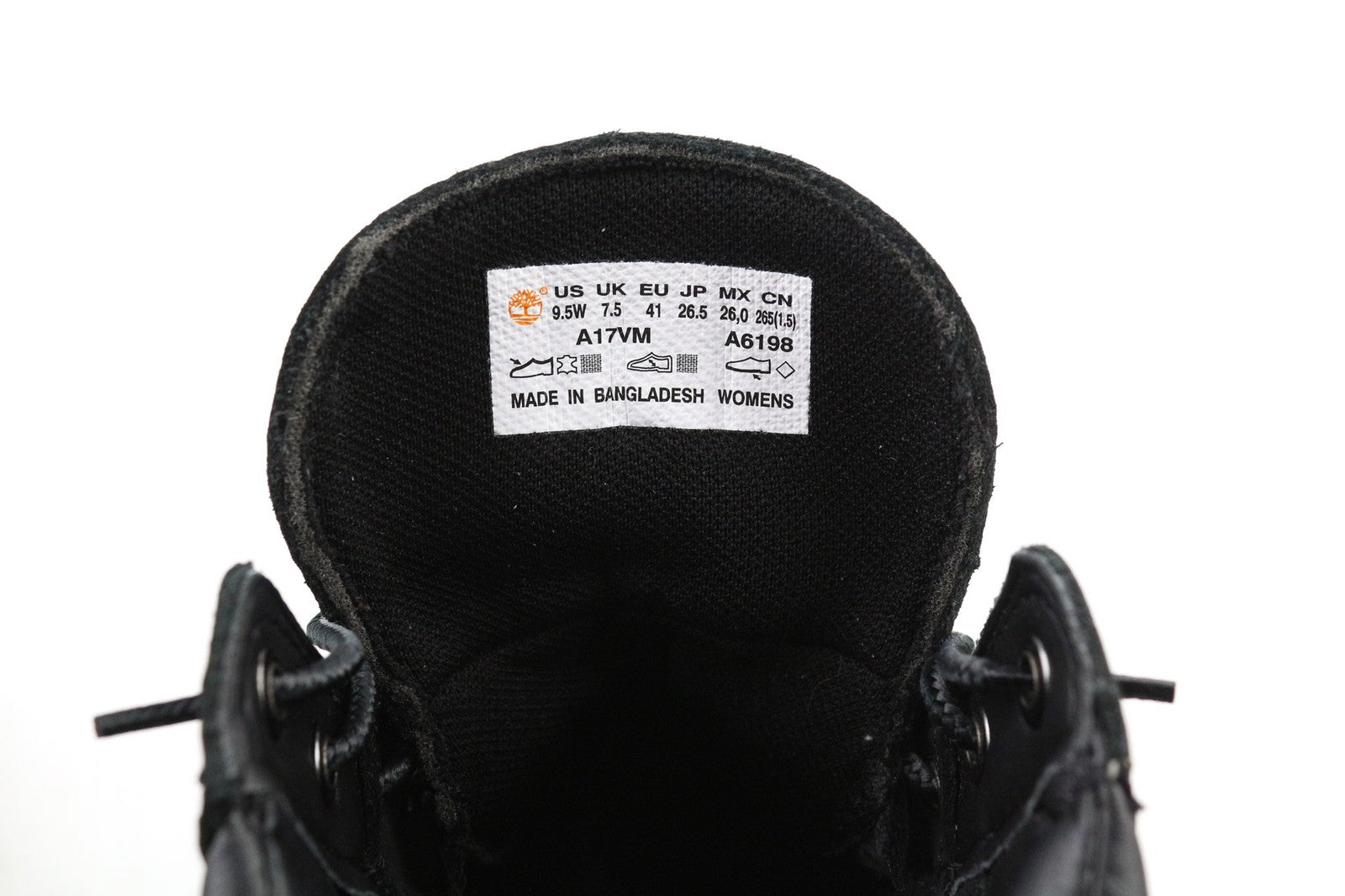 TIMBERLAND A17VM Women's EU41 UK7.5 Black Waterproof Lace Up Leather Boots