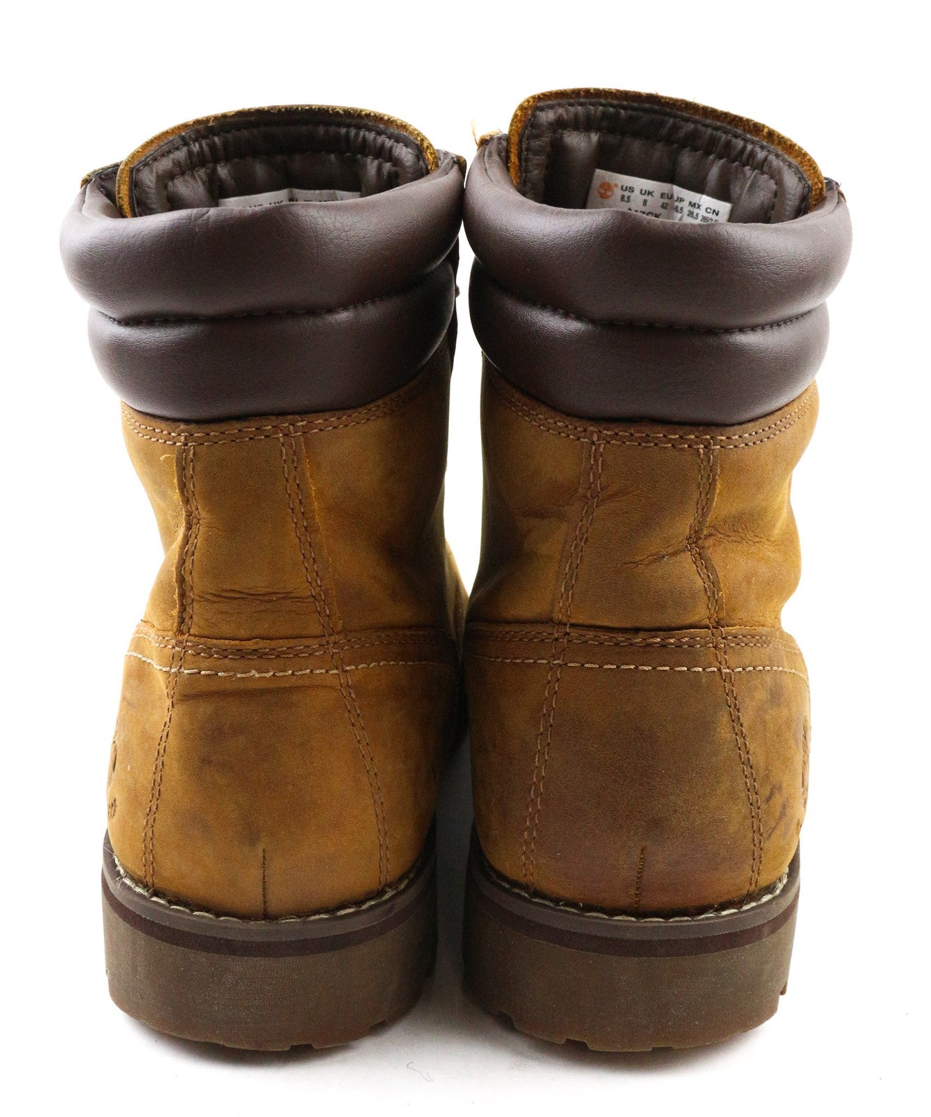 TIMBERLAND A17CK Men's EU42 UK8 Brown Leather Lace Up Ortholite Waterproof