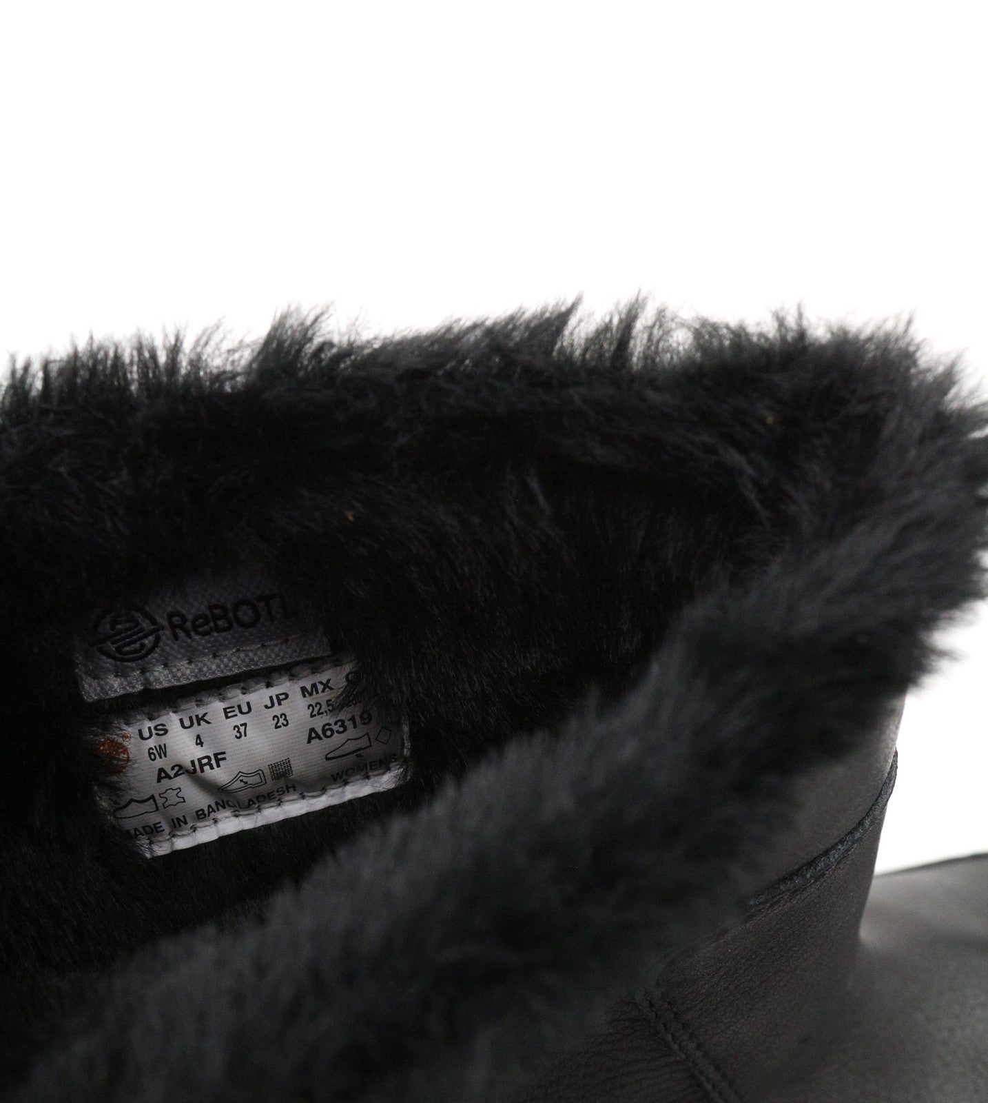 TIMBERLAND A2JRF Women's EU37 UK4 Black Slip-On Waterproof Leather High Shoes