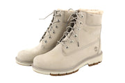 TIMBERLAND A2EES-A5246 Women's EU37.5/38 Light Grey Genuine Leather High-Top