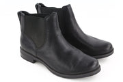 TIMBERLAND A1KHL Women's EU37 UK4 Black Leather Pull-On Boots Mid Side Panels