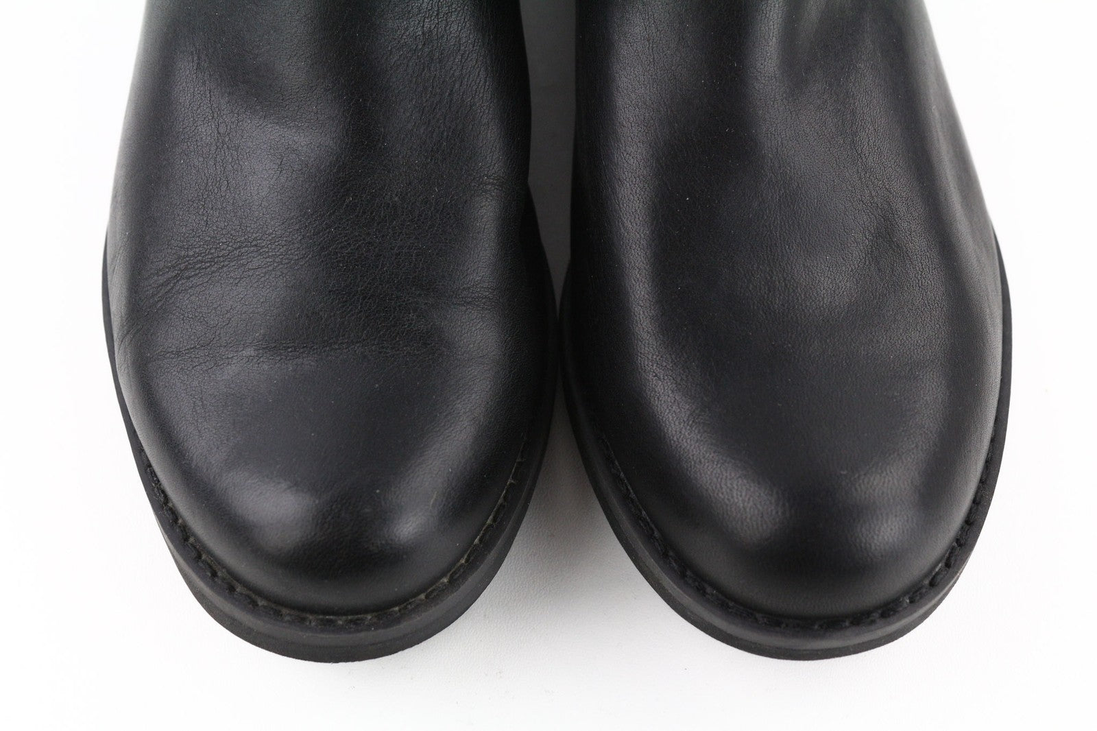 TIMBERLAND A1KHL Women's EU37 UK4 Black Leather Pull-On Boots Mid Side Panels