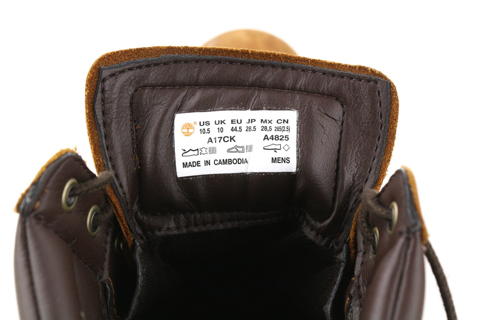 TIMBERLAND A17CK-A4825 Men's EU44/44.5 Brown Leather Aged Look High-Top Shoes