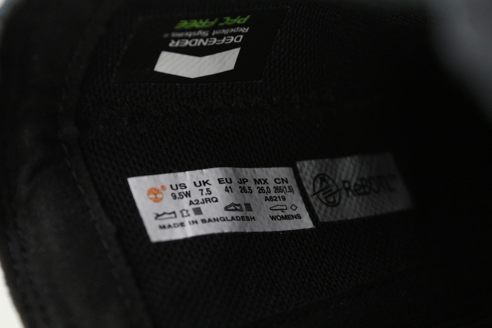 TIMBERLAND A2JRQ Women's EU41 UK7.5 Black Boots GreenStride ReBOTL Defender