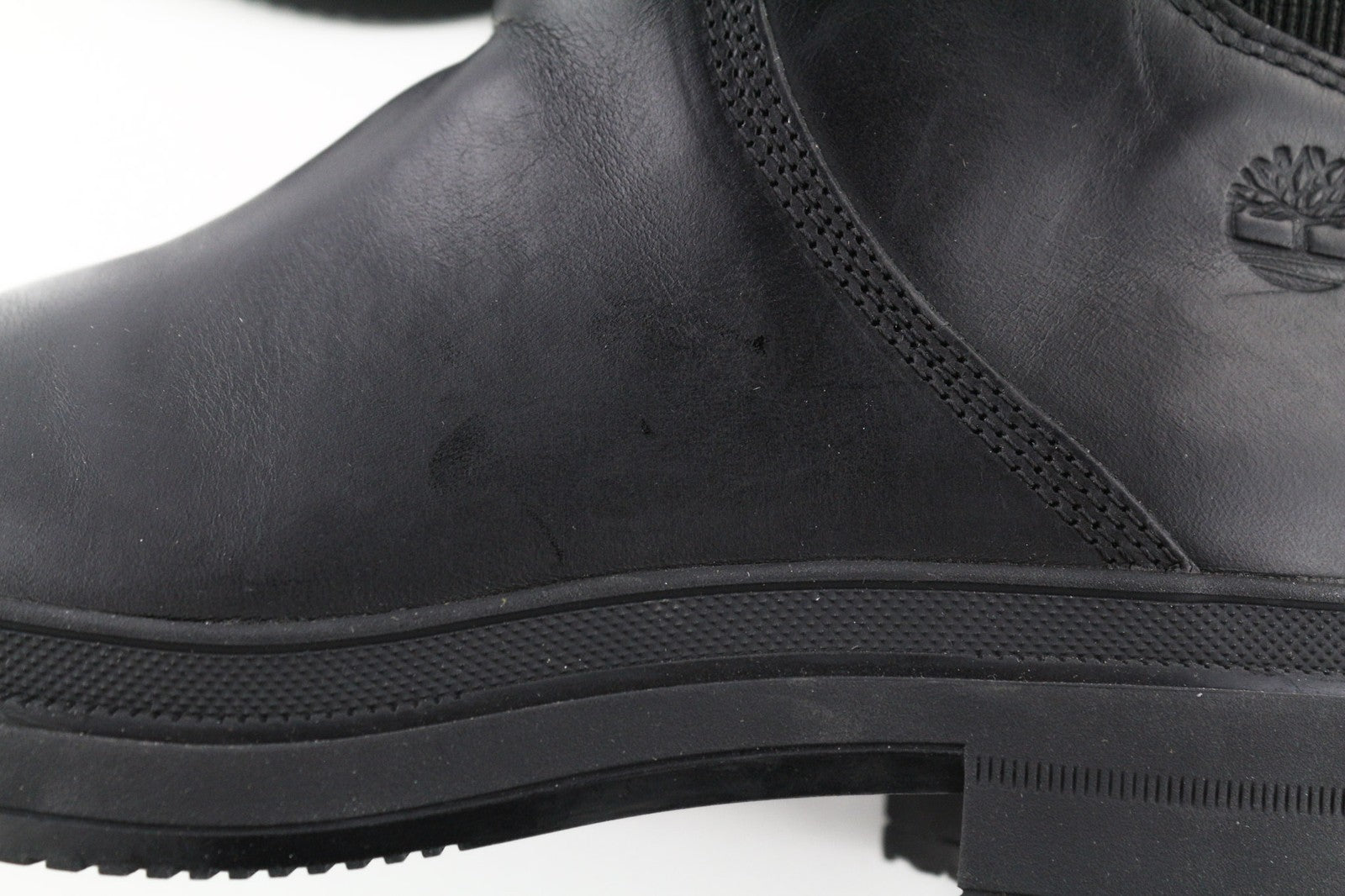 TIMBERLAND A2587 Women's EU37 UK4 Black Leather Pull Tab Side Panel ReBOTL Boots