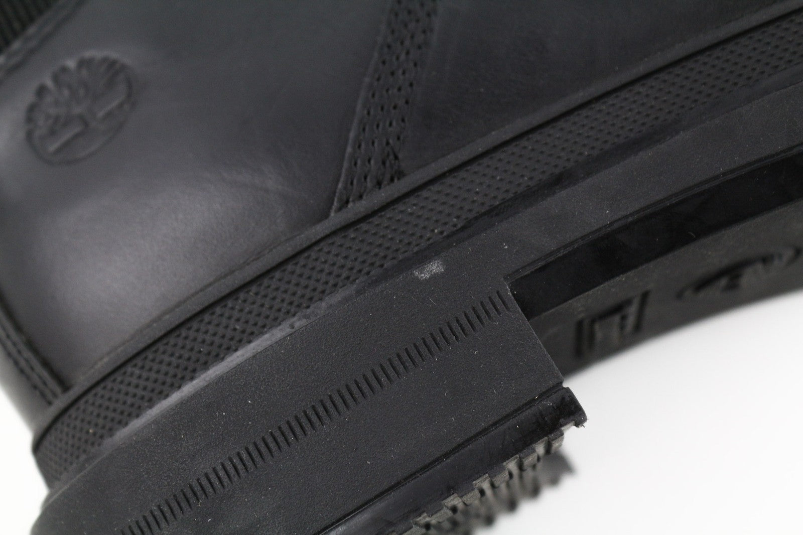 TIMBERLAND A2587 Women's EU37 UK4 Black Leather Pull Tab Side Panel ReBOTL Boots