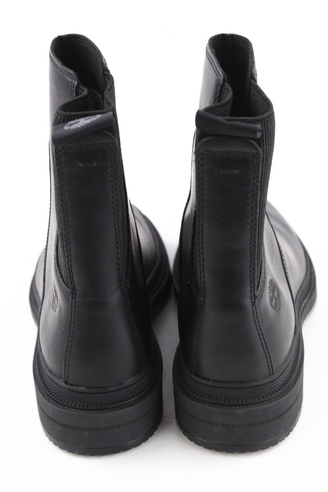 TIMBERLAND A2587 Women's EU37 UK4 Black Leather Pull Tab Side Panel ReBOTL Boots