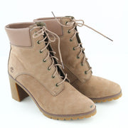 TIMBERLAND A24ZY Women's EU39 UK6 Black Leather Ortholite Heeled Boots ReBOTL