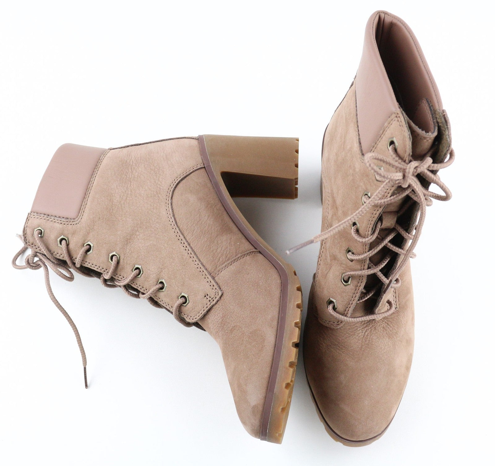 TIMBERLAND A24ZY Women's EU39 UK6 Black Leather Ortholite Heeled Boots ReBOTL