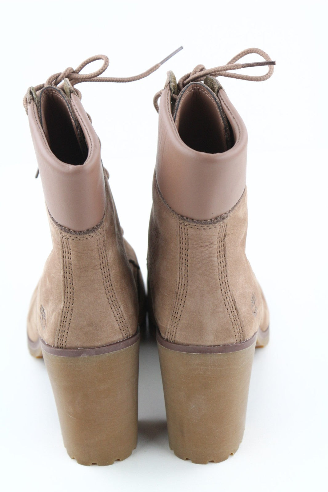 TIMBERLAND A24ZY Women's EU39 UK6 Black Leather Ortholite Heeled Boots ReBOTL