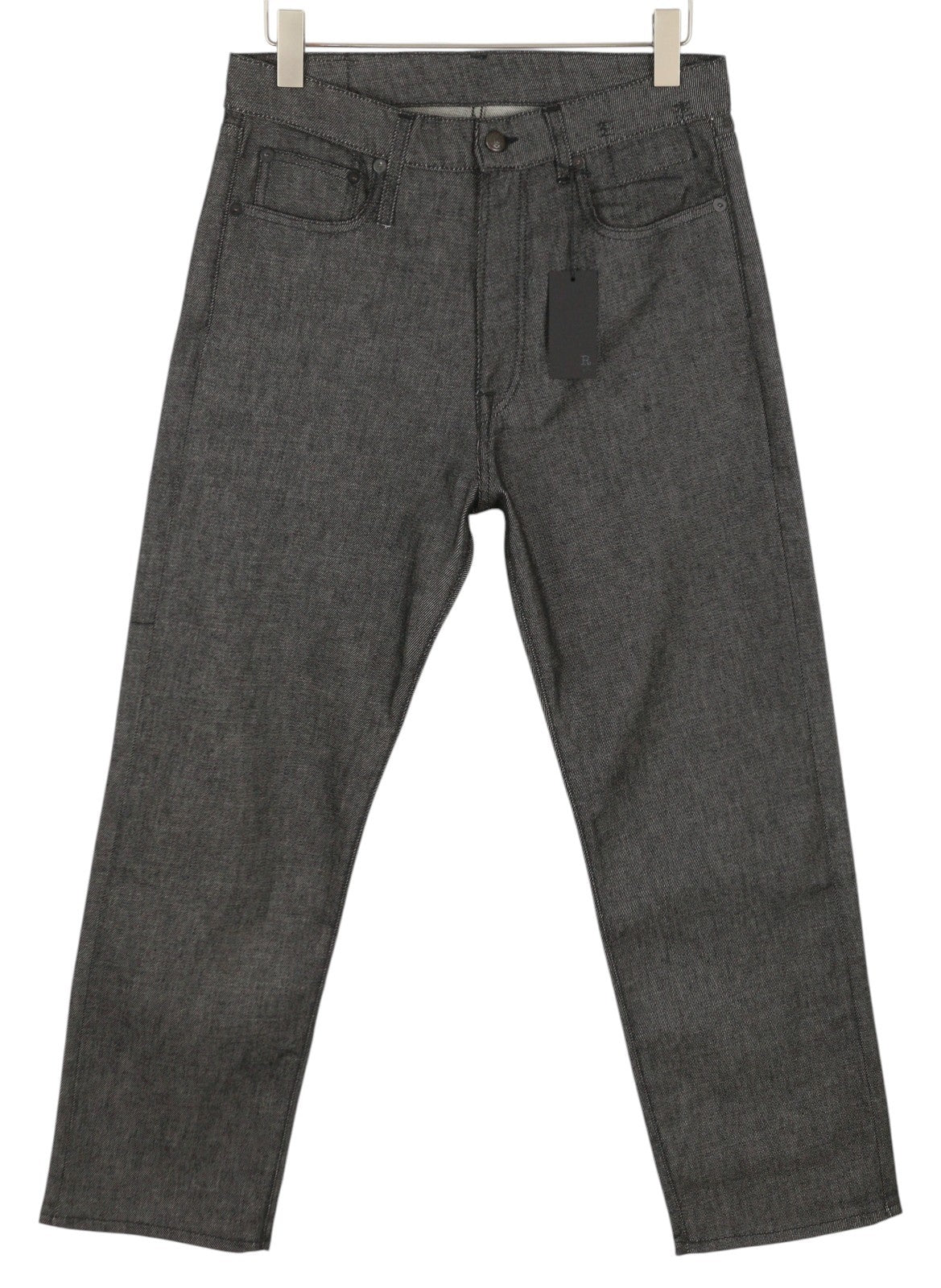 R13 Boyfriend Women Jeans 27 Vintage Grey Straight Fit Cropped Ankle Denim Dark